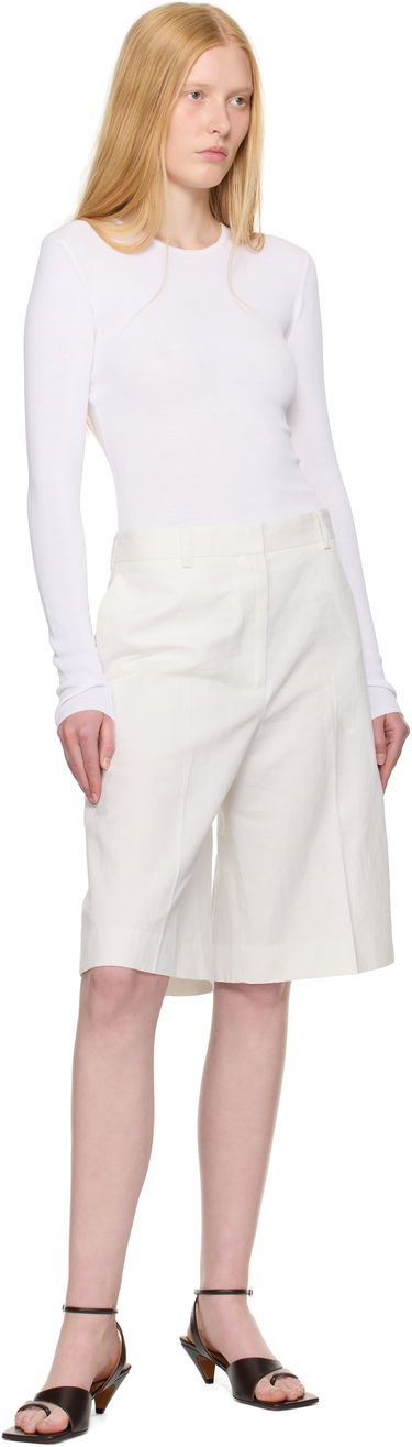 Kratke hlače TOTEME TOTEME Tailored Shorts Bela | 253-WRB0285-FB0425, 3