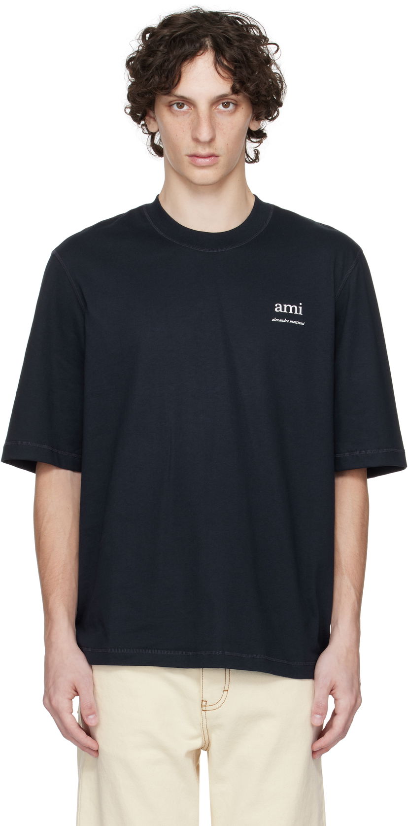 Majica AMI AMI Paris Cotton T-Shirt Črna | HTS048.JE0119