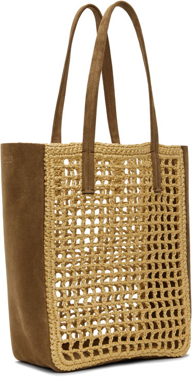 Tote bag Khaite KHAITE Small Zoe Raffia and Suede Tote Rjava | H1039-724, 1