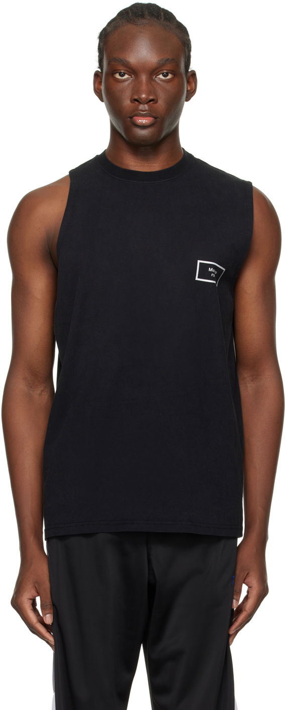 Majica brez rokavov Martine Rose Uneven Tank Top Črna | CMRSS24-622