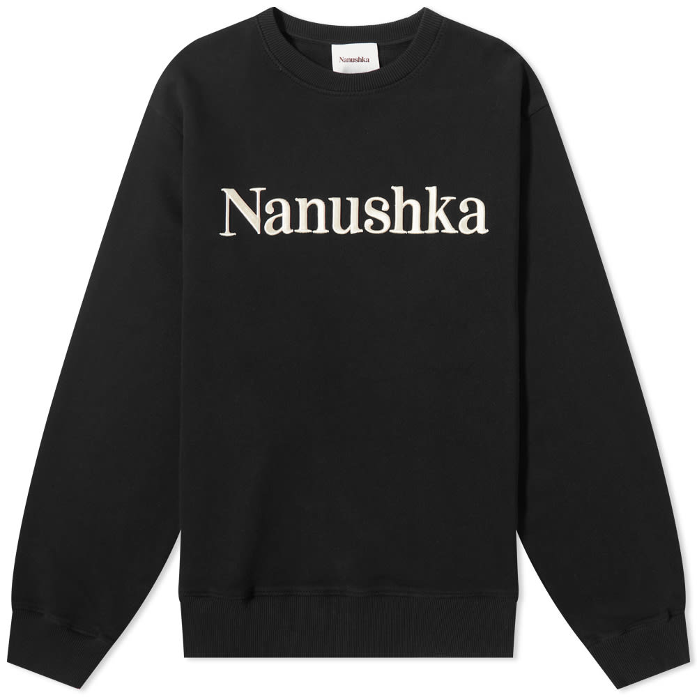 Pulover Nanushka Remy Logo Crew Sweat Črna | NM21RSSW01099, 0