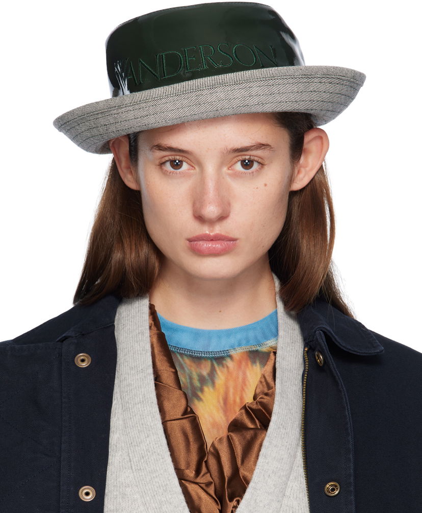 Klobuk JW Anderson Logo Bucket Hat Zelena | AC0347-FA0391
