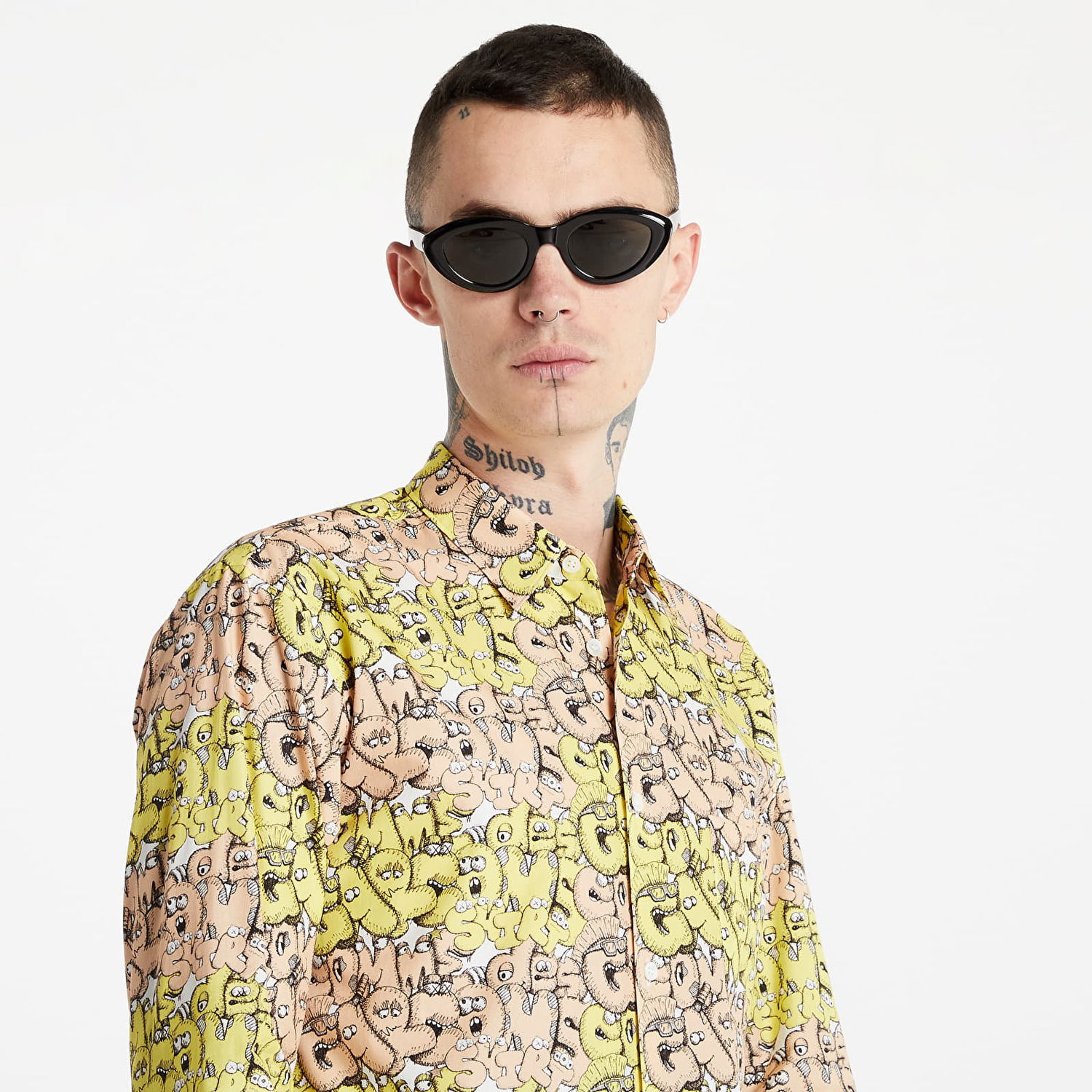 Srajce Comme des Garçons KAWS x Shirt Woven Bež | FH-B031-W21 multi, 1