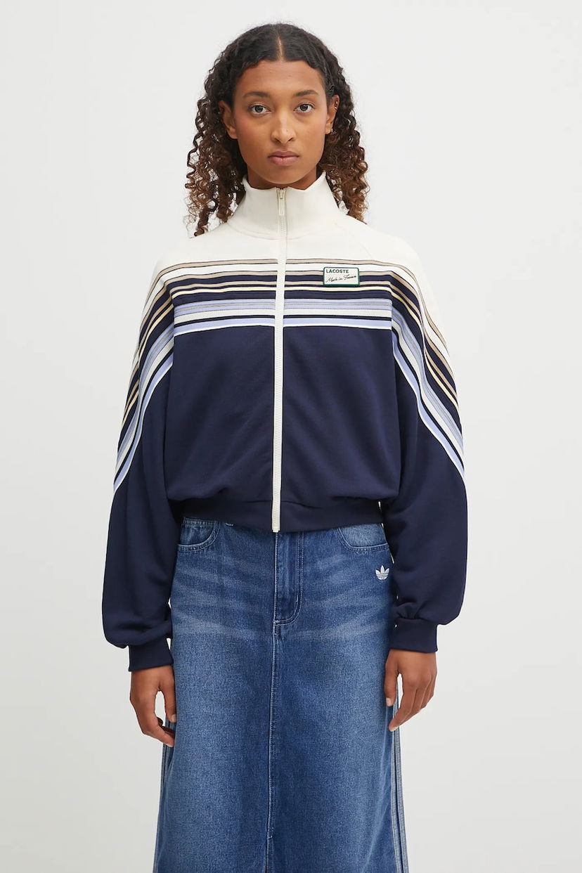 Pulover Lacoste Lacoste Striped Track Jacket Mornarica | SF5247