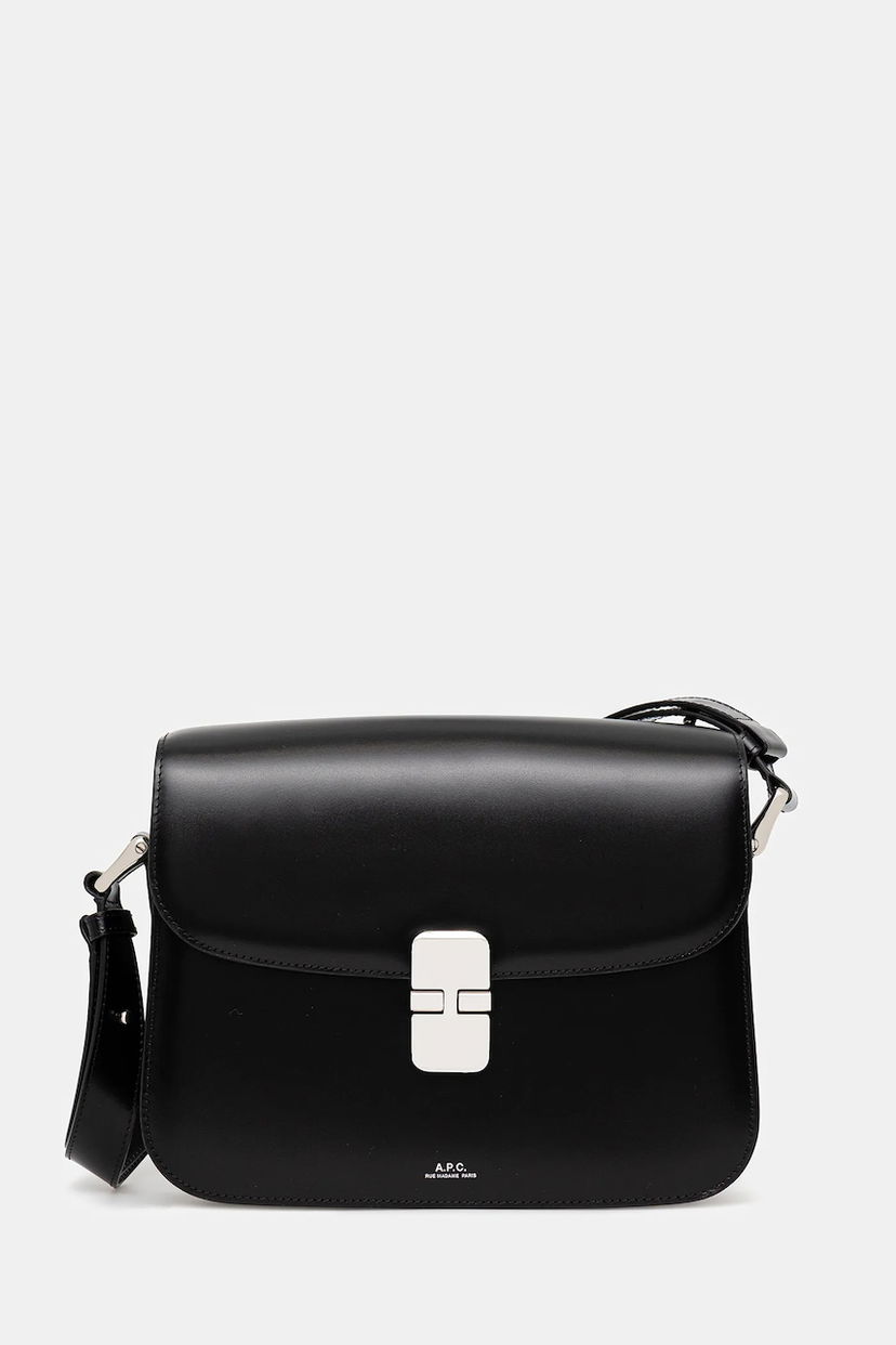 Torba za čez ramo A.P.C. A.P.C. Sac Grace Leather Shoulder Bag Črna | PXBVN.F61412