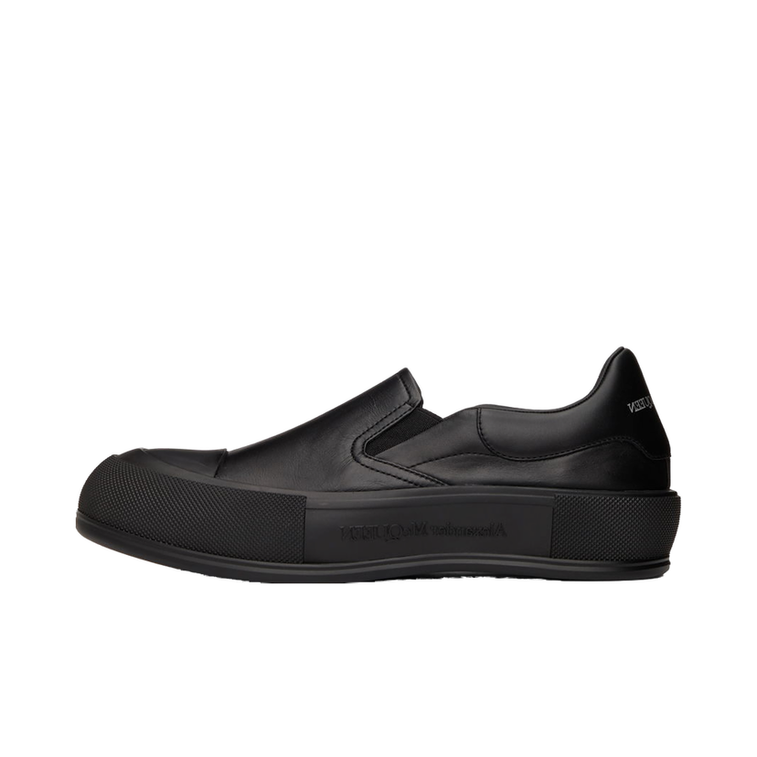 Superge in čevlji Alexander McQueen Deck Skate Sneakers "Black" Črna | 654595WHZT8