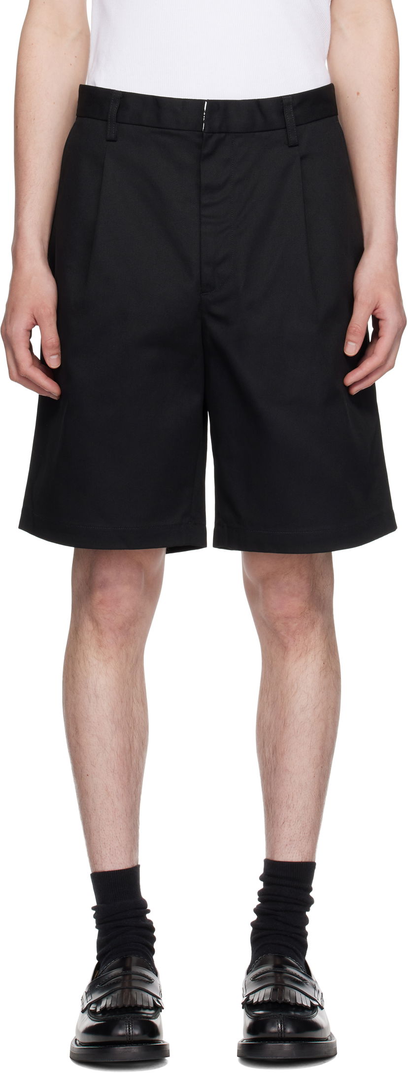 Kratke hlače WACKO MARIA WACKO MARIA x Dickies Edition Pleated Shorts Črna | 25SS-WMP-DC02