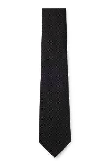 Pasovi BOSS Formal Silk Jacquard Tie Črna | 50480283