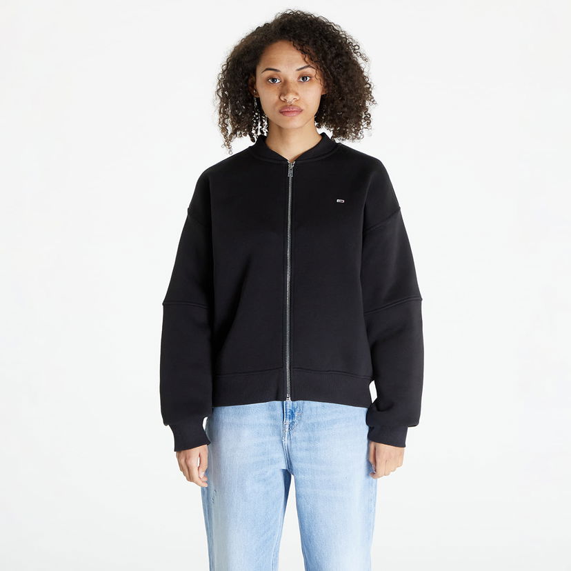 Jakna Tommy Hilfiger bomber Tommy Jeans Zip Thru Bomber Črna | DW0DW17957 BDS