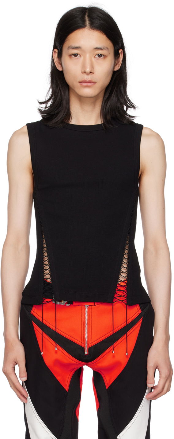 Majica brez rokavov Dion Lee Dion Lee Picot Lace Tank Top Črna | C3149P23