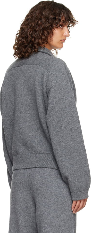 Pleteni pulover Loulou de Saison Loulou de Saison Cashmere Quarter-Zip Sweater Siva | DRIES, 2