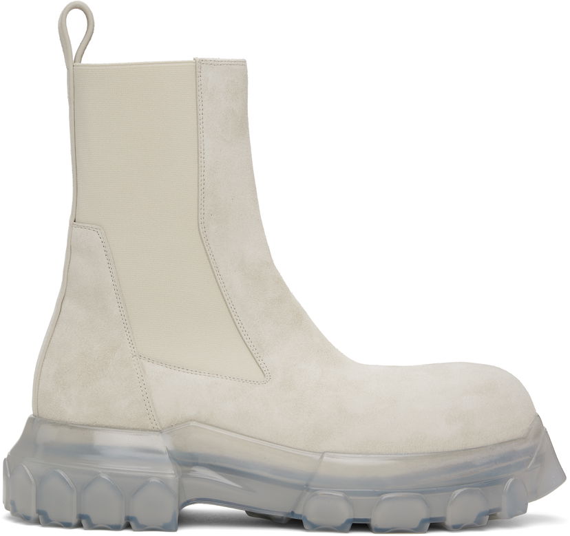 Superge in čevlji Rick Owens Rick Owens Hollywood Beatle Bozo Tractor Chelsea Boots Bela | RU01E5881 LVS0