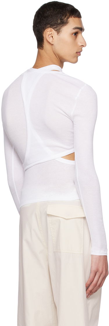 Majica Dion Lee Modular Cutout Long Sleeve T-Shirt Bela | C3102R23, 2