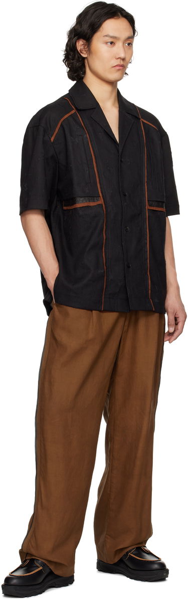 Srajce Feng Chen Wang Feng Chen Wang Patchwork Short Sleeve Shirt Črna | FUS19SR09, 3