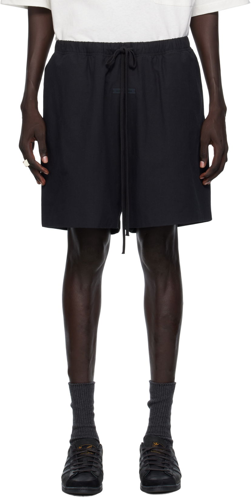Kratke hlače Fear of God Fear of God ESSENTIALS Oxford Soccer Shorts Črna | 160SP254600F