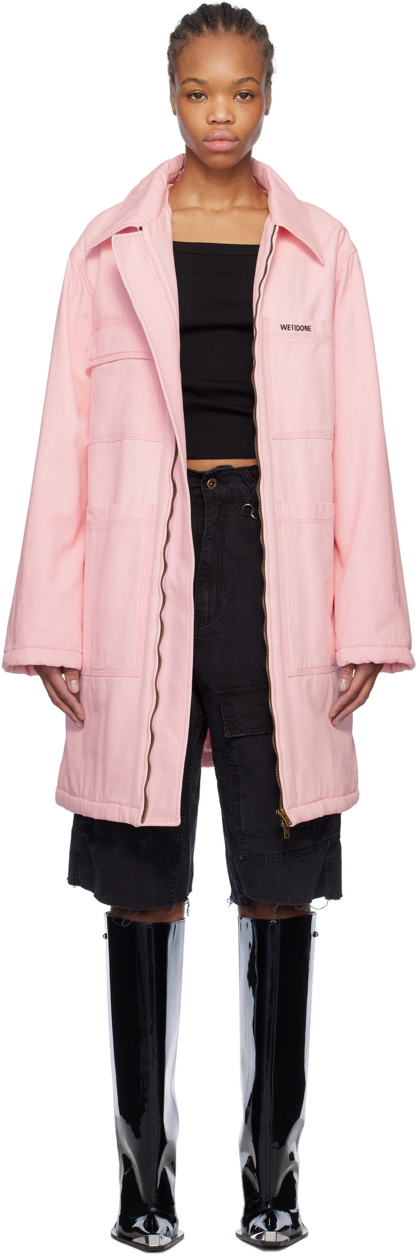 Parka We11done We11done Oversized Work Coat Roza | WD-CT0-25-061-W-PK