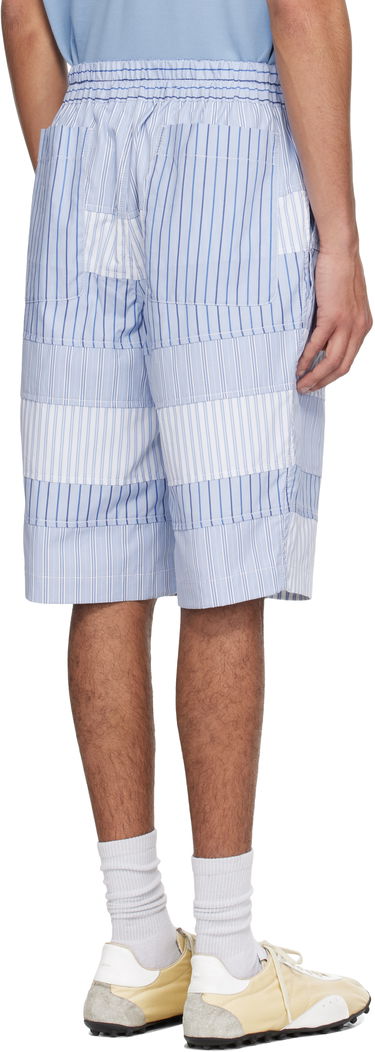 Kratke hlače Comme des Garçons Comme des Garçons Shirt Yarn Dyed Stripe Poplin Shorts Modra | FO-P004-051, 2