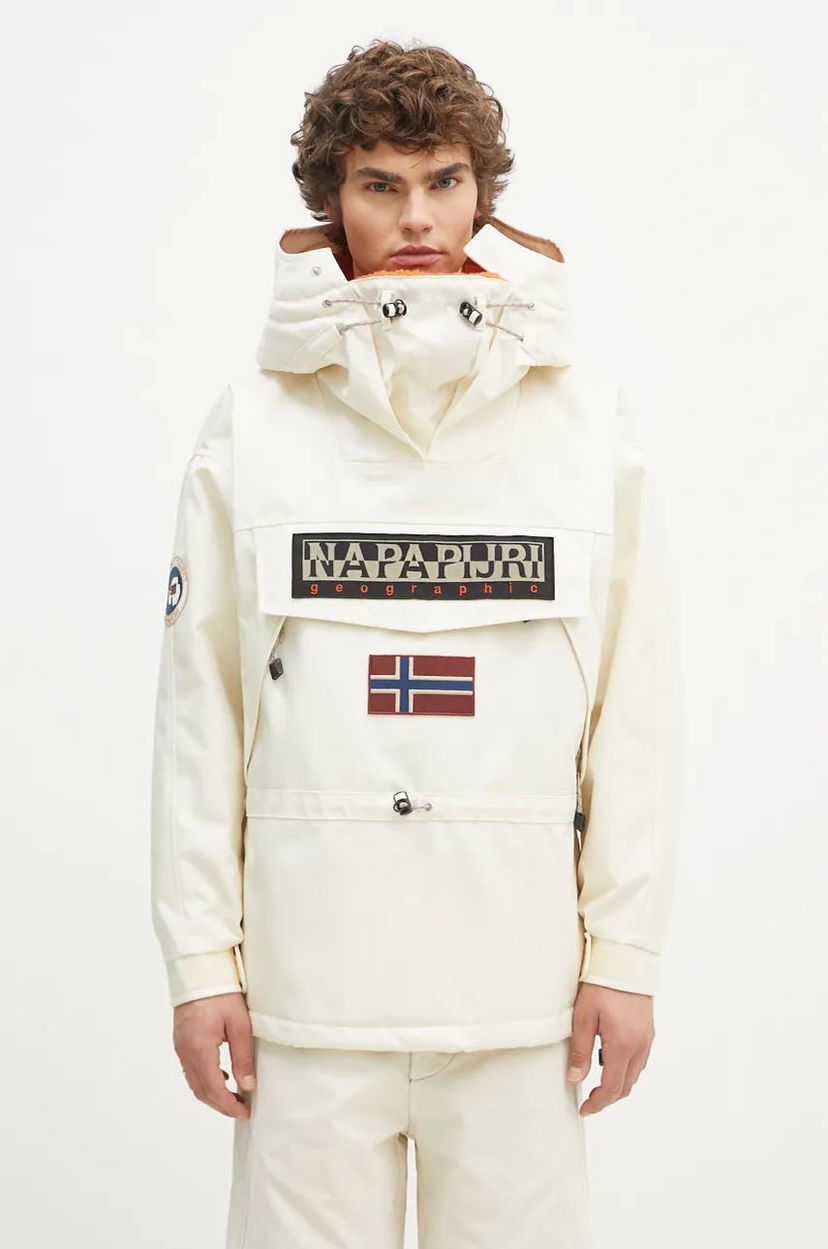 Parka Napapijri Skidoo 1990 Oversize Parka Bež | NP0A4IK5N1L1