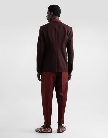 Jakna Dolce & Gabbana Dolce & Gabbana Single-Breasted Wool Jacket Bordo | G2TV4TFU2OWM5039, 2