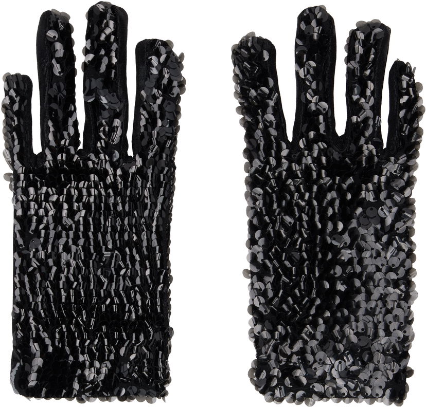 Rokavice Anna Sui Sequin Short Gloves Črna | 824K91