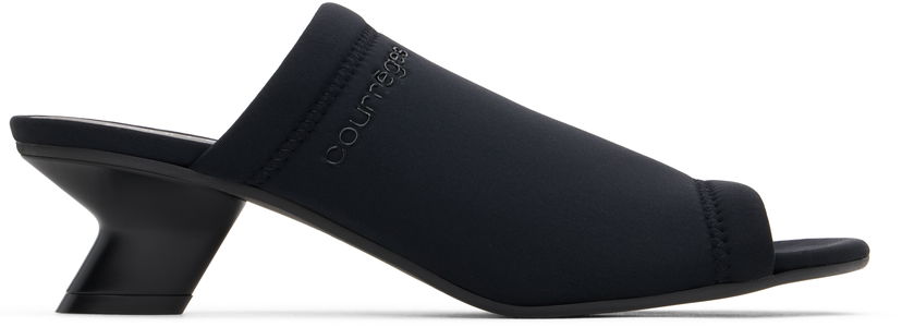 Superge in čevlji Courrèges Courrèges Wet Scuba Heeled Mules Črna | 125SSD029NE0006