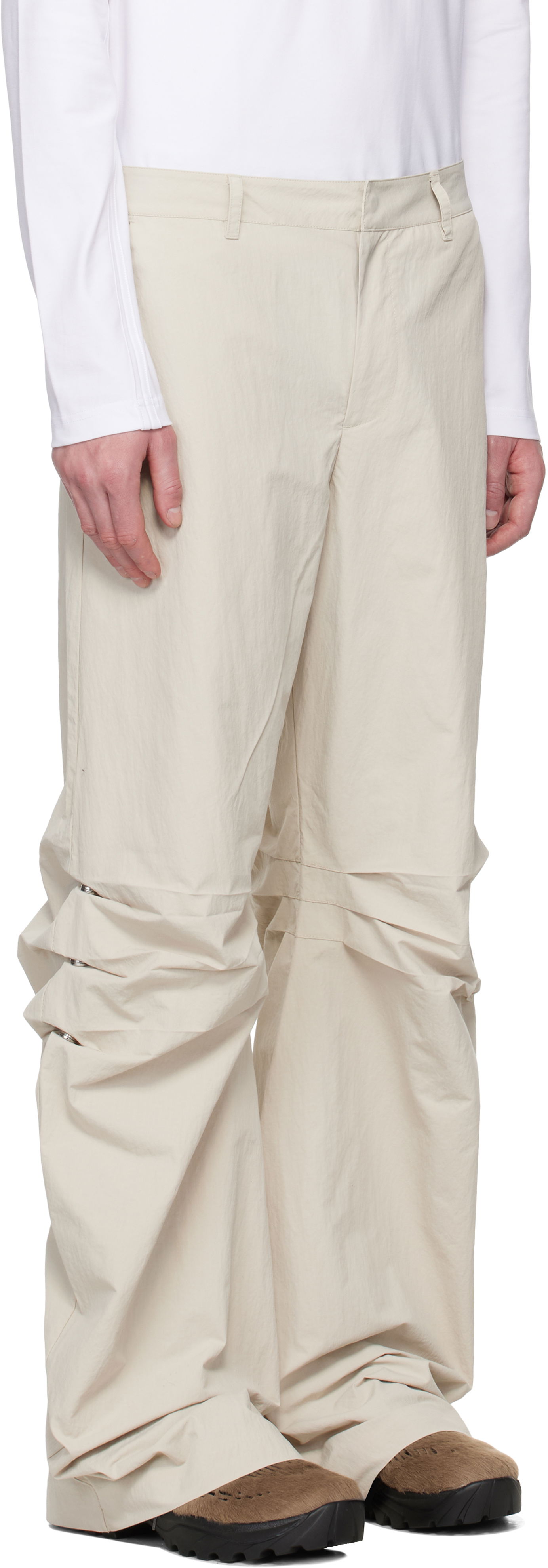 Hlače HELIOT EMIL HELIOT EMIL Ferro Gathered Trousers Bež | SS25_M_10_193_ST18, 1