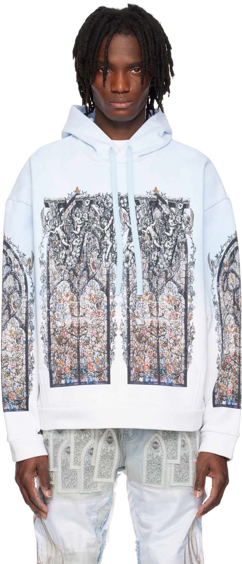 Pulover Who Decides War Who Decides War Ignatius Graphic Print Hoodie Modra | 1110270008SS25