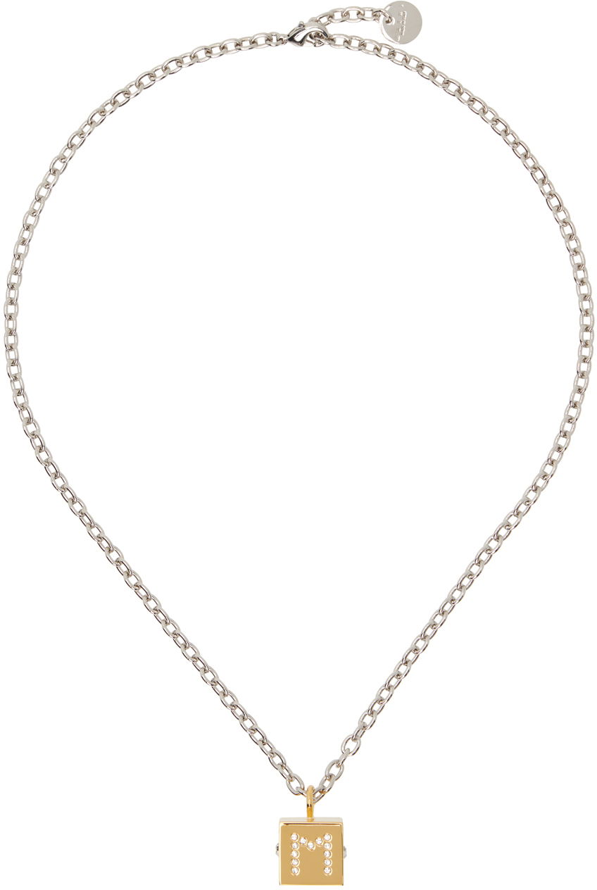 Ogrlica Marni Dice Necklace "Silver & Gold" Kovinski | COMV0434A0 M2000, 0