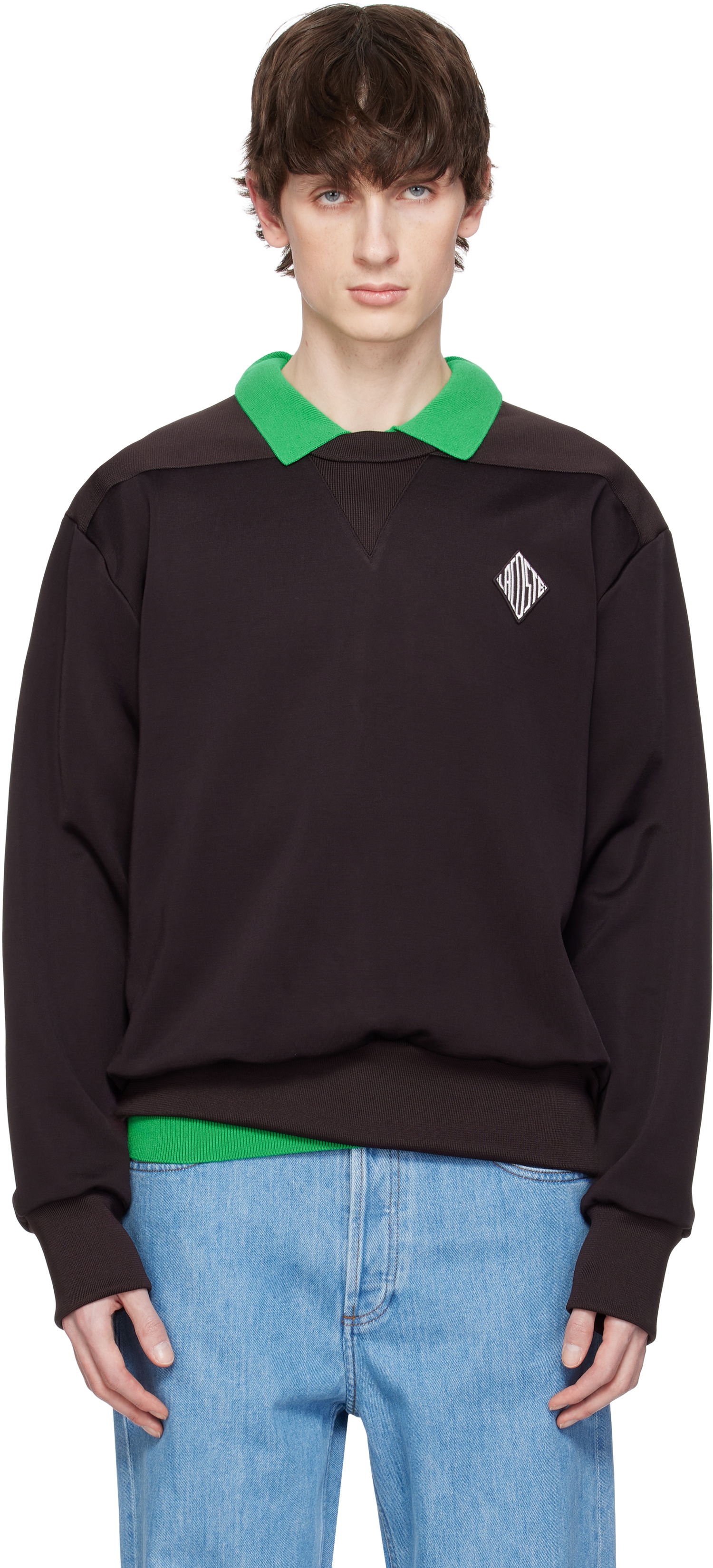 Pleteni pulover Lacoste Lacoste Runway Badge Sweatshirt Rjava | SH6761, 0