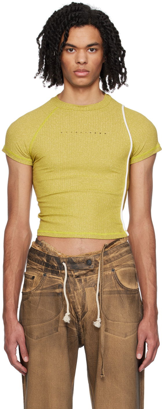 Krop-top Ottolinger Ottolinger Cropped T-Shirt Rumena | 407203
