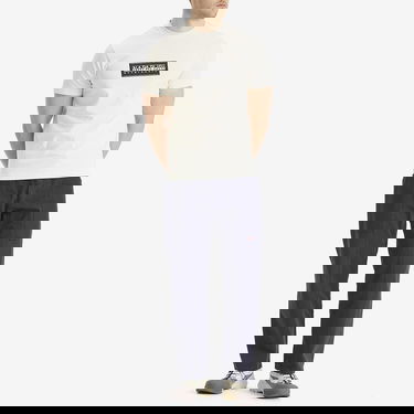 Majica Napapijri Men's Box Logo T-Shirt, Size Large Bela | NP0A4I3LN1A1, 4