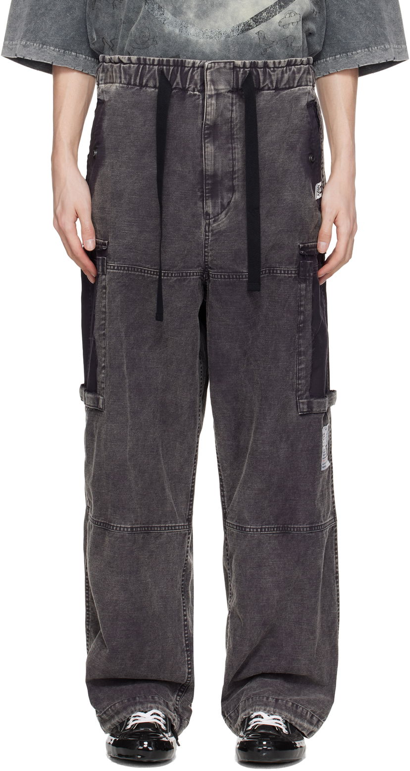 Cargo hlače Maison MIHARA YASUHIRO Maison MIHARA YASUHIRO Cotton Satin Cargo Pants Siva | J14PT172