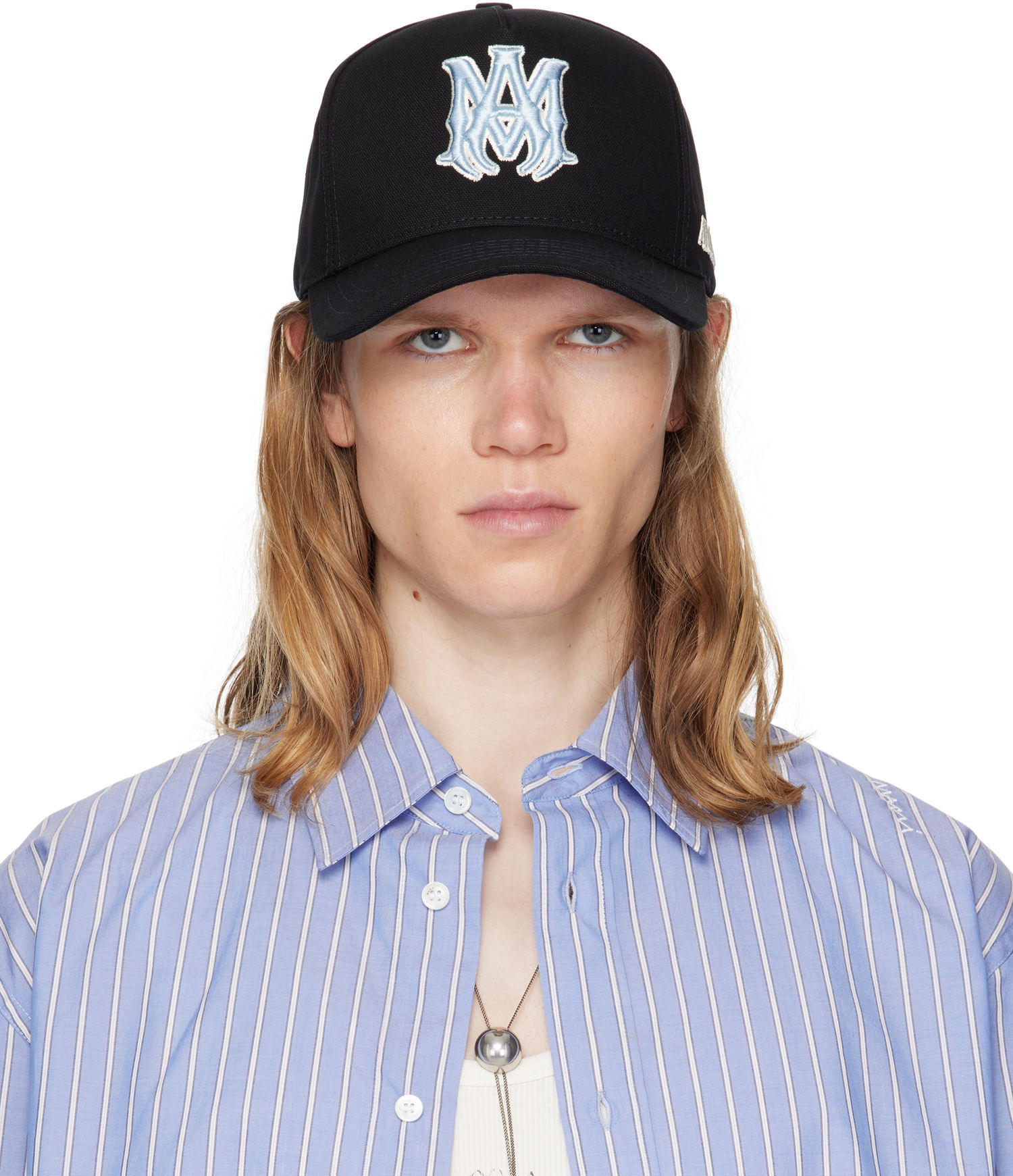 Kapa AMIRI AMIRI MA Outline Canvas Cap Črna | AMHACP1060, 0