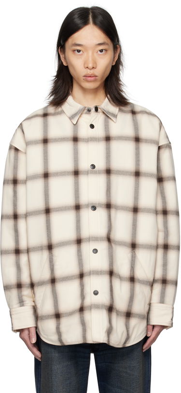 Srajce Acne Studios Acne Studios Flannel Button-Up Overshirt Bež | B90845-, 0