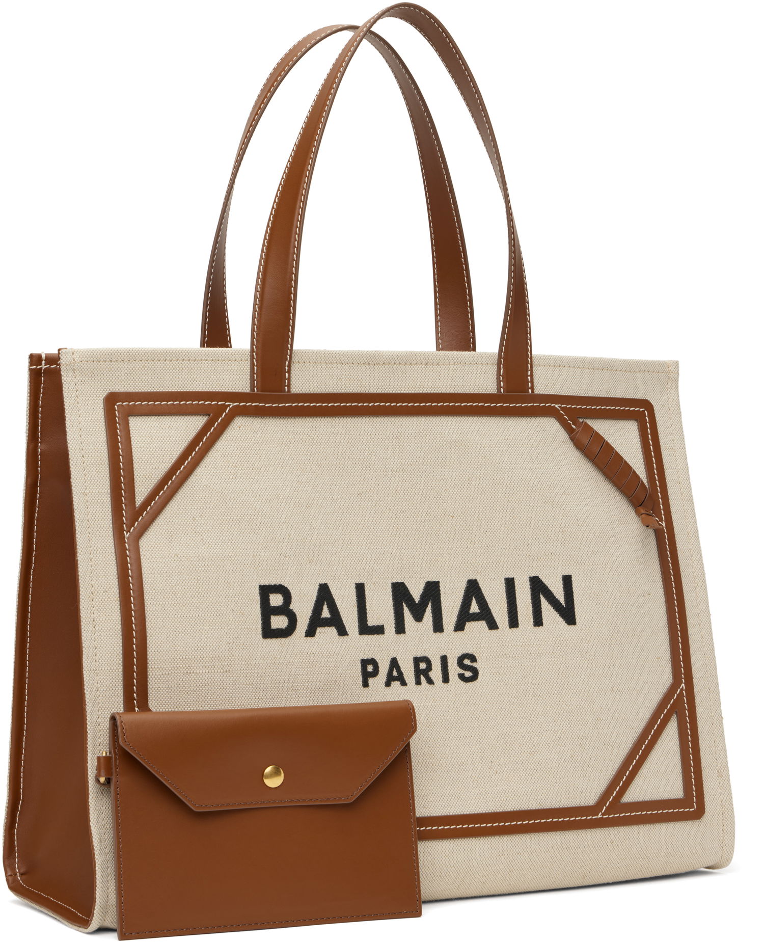 Tote bag Balmain B-Army 42 Tote Bag Bež | CN1FF810TDCS, 1