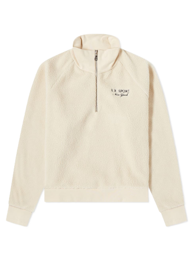 Pulover Sporty & Rich Sport Sherpa Quarter Zip Bež | QZ662CR