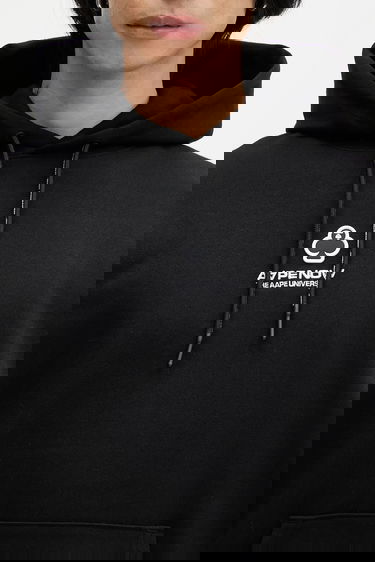 Pulover AAPE by A Bathing Ape AAPE Now Hoodie with Application Črna | AAPSWMB323XXN, 3