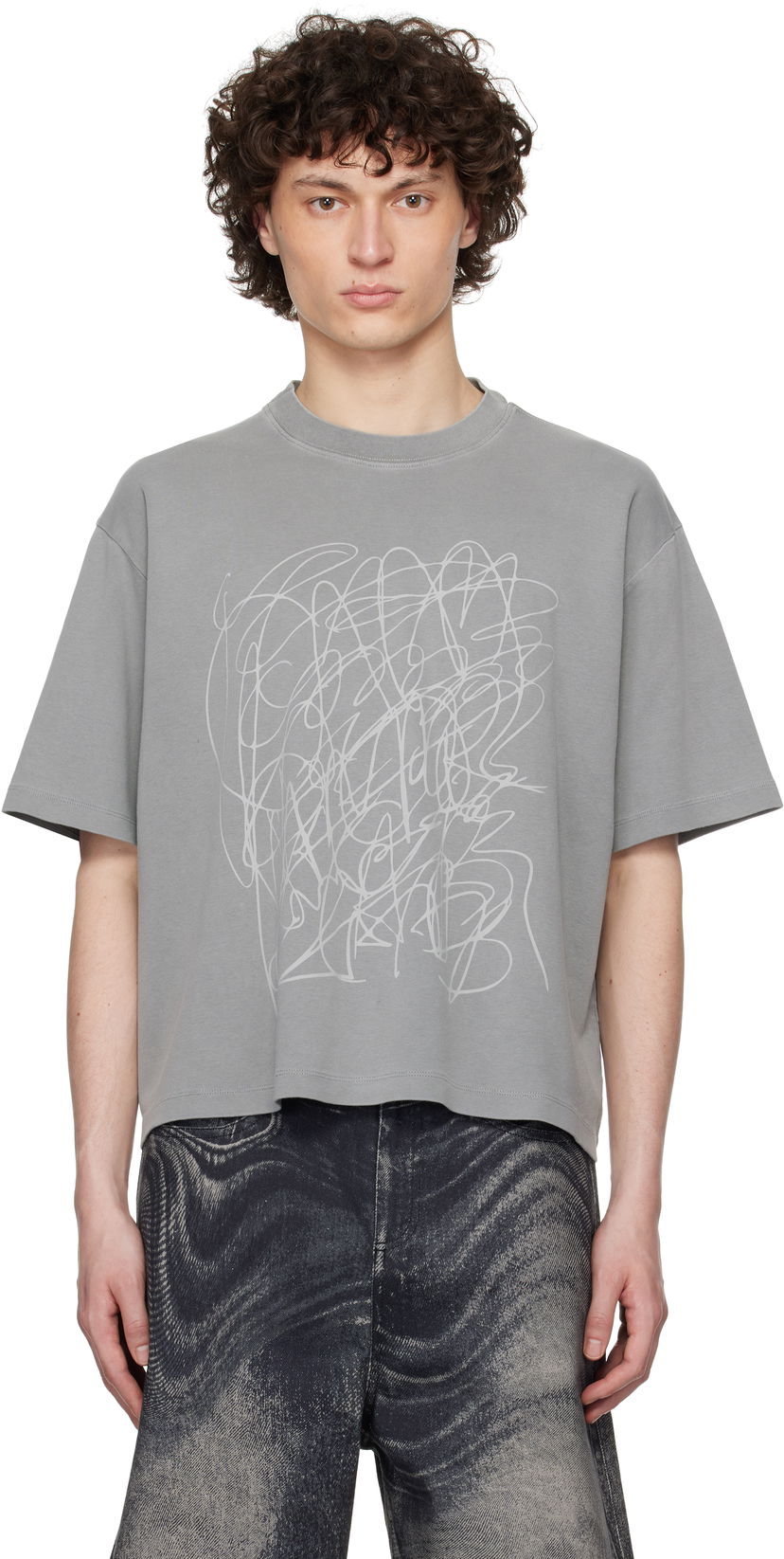 Majica Camper CAMPERLAB Boxy Mineral Dye T-Shirt Siva | AU00020-003