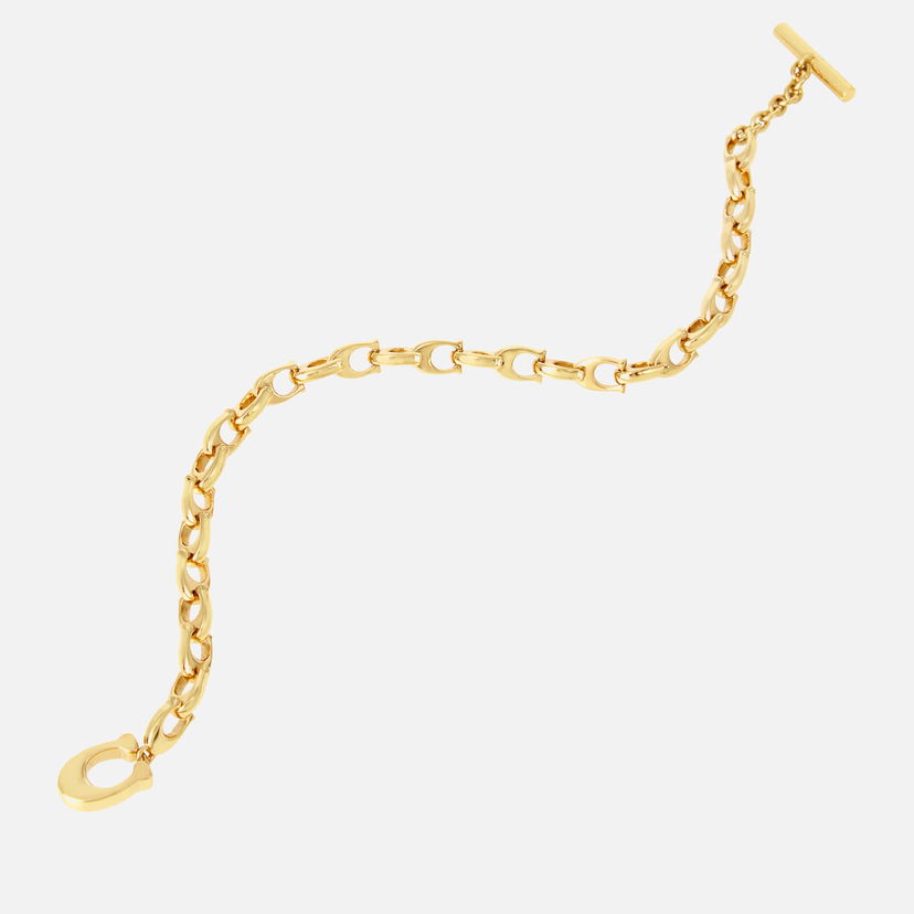 Zapestnica Coach Signature Link Chain Bracelet Kovinski | 37376745GLD710