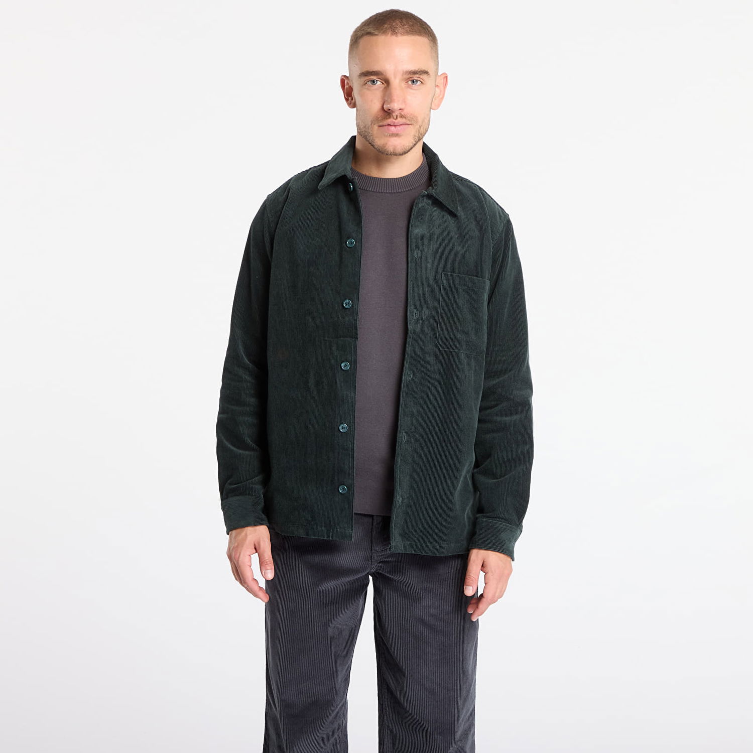 Jakna Samsoe Samsoe Sadamon Js Corduroy Overshirt Zelena | M24400043_194906TCX, 0