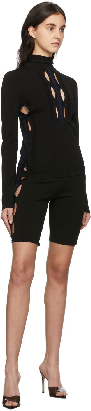 Pleteni pulover Dion Lee Double Hosiery Turtleneck Top Mornarica | C7035R22, 3