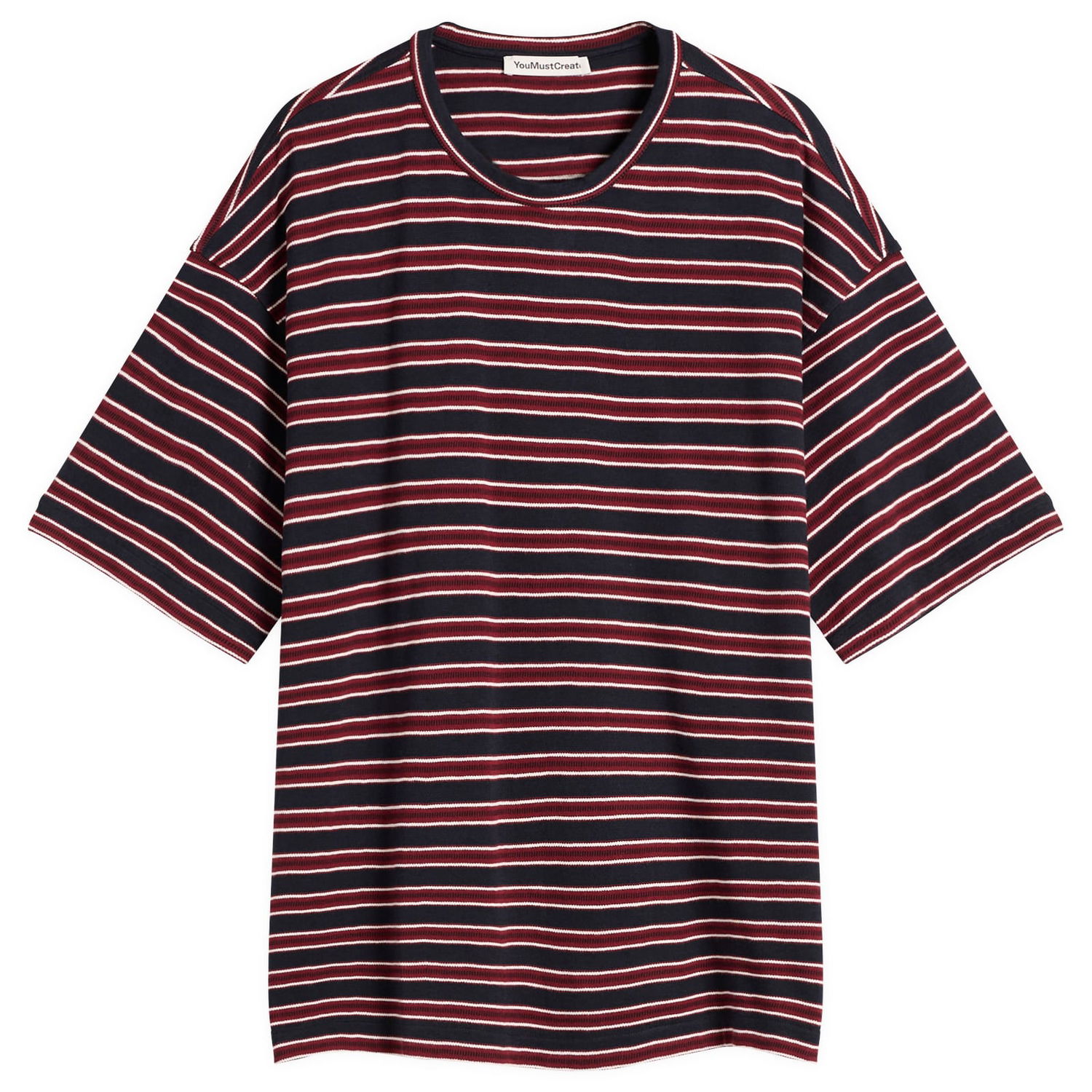 Majica YMC YMC Triple Stripe T-Shirt, Size Small Bordo | P6ZAH-90, 0
