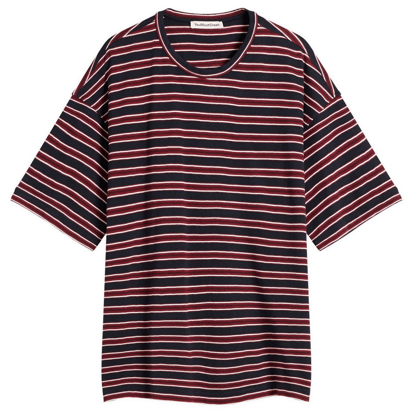 Majica YMC YMC Triple Stripe T-Shirt, Size Small Bordo | P6ZAH-90