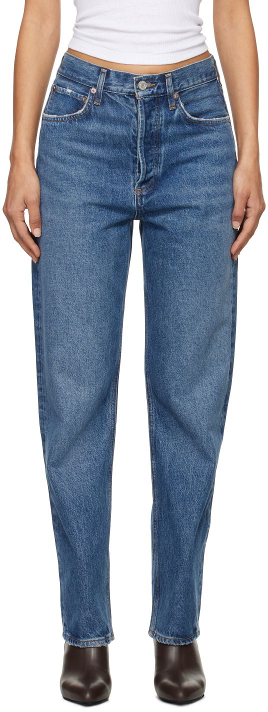 Kavbojke AGOLDE AGOLDE 90's Mid Rise Straight Jeans Modra | A069-1535