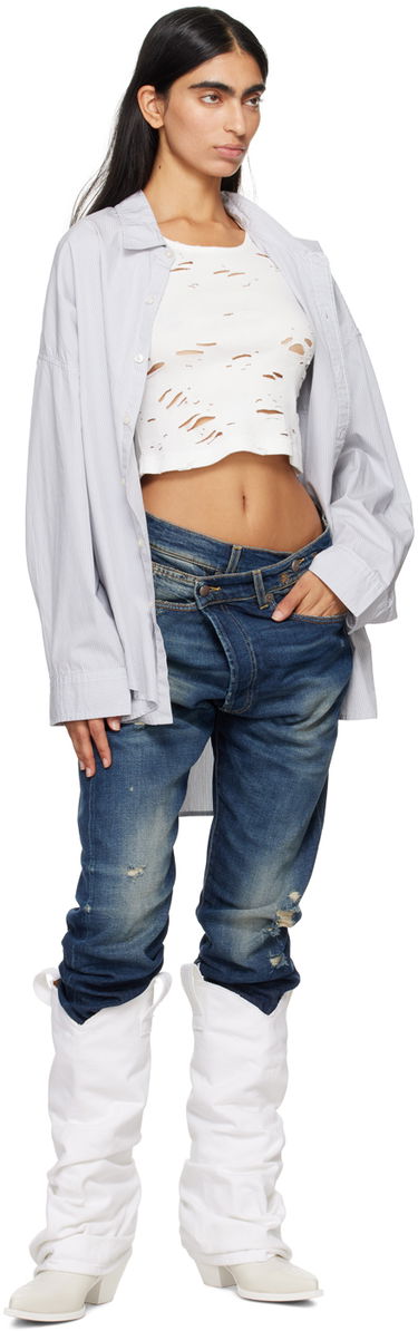 Kavbojke R13 R13 Crossover Jeans Modra | R13W2048-D144C, 3