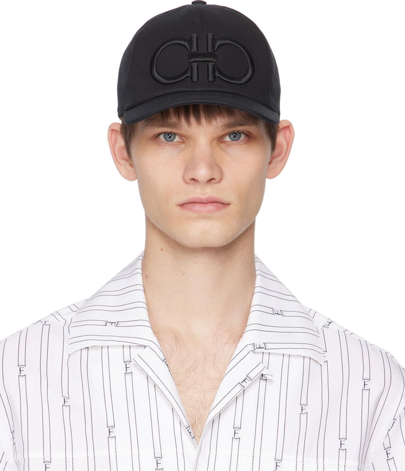 Kapa FERRAGAMO Baseball Cap With Logo Črna | 759560