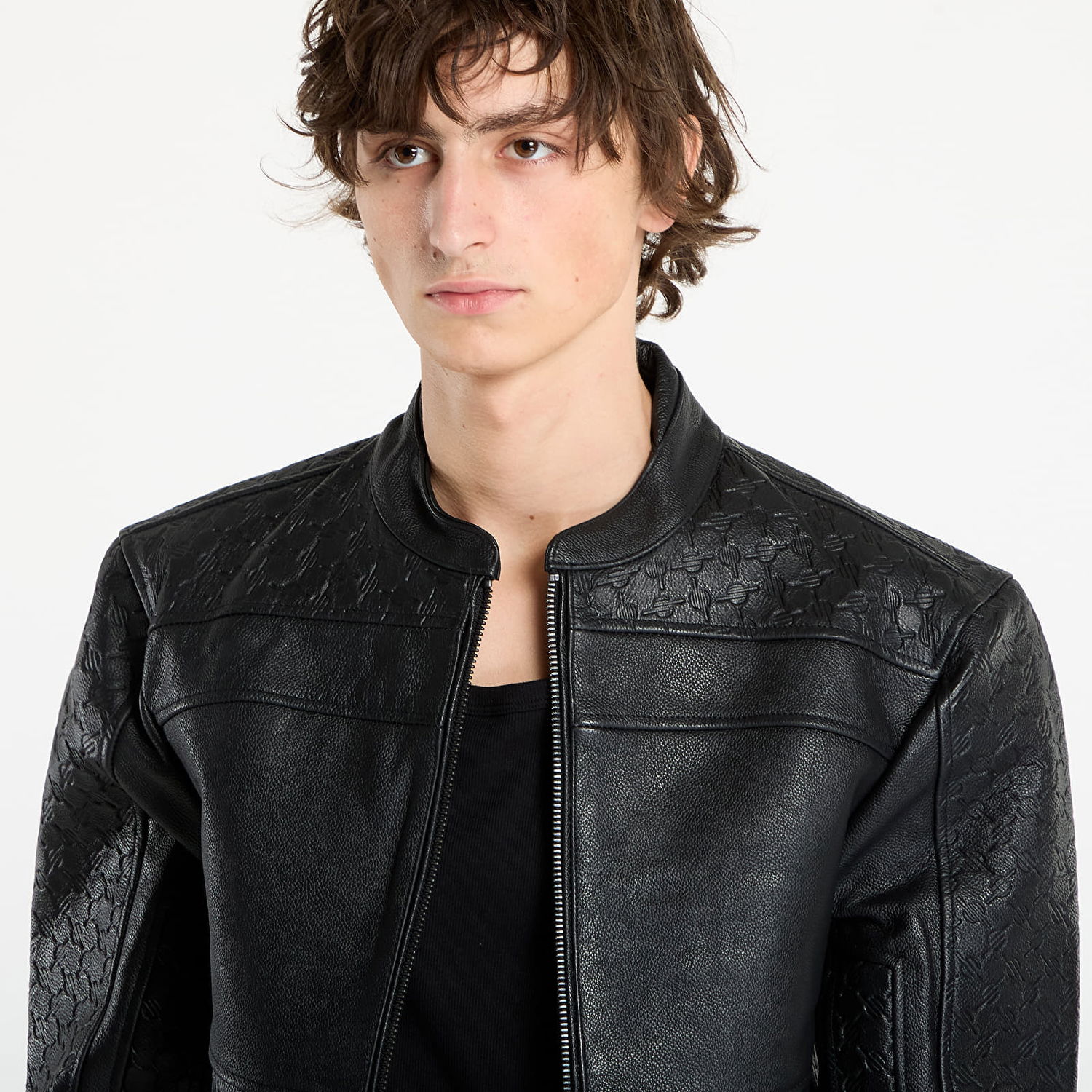Jakna DAILY PAPER Daily Paper Structured Leather Jacket Črna | 2521019, 1