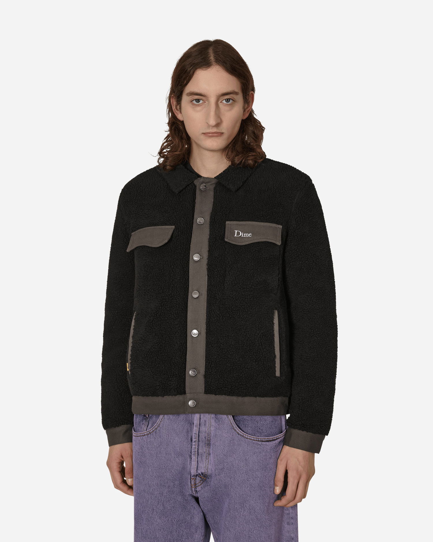 Jakna Dime Sherpa Denim Jacket Črna | DIMED2F3 BLK, 0