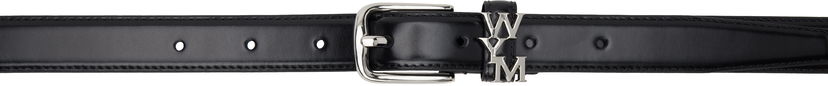 Pasovi WOOYOUNGMI Wooyoungmi Leather Logo Belt Črna | W251BE01