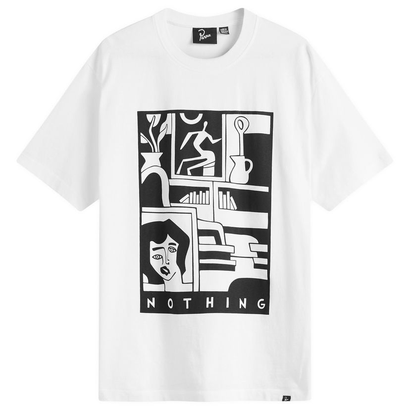 Majica By Parra Parra Our House Graphic T-Shirt, Size Large Bela | 54200-WHT